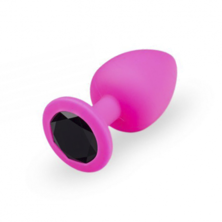 Анальная пробка, Pink Silicone Black Diamond