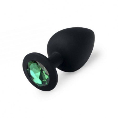 Анальная пробка, Black Silicone Emerald