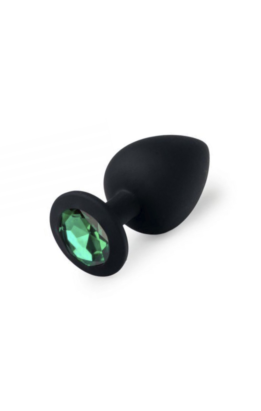 Анальная пробка, Black Silicone Emerald