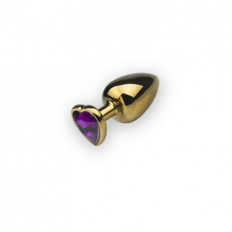 Анальная пробка,Gold Heart Amethyst, 