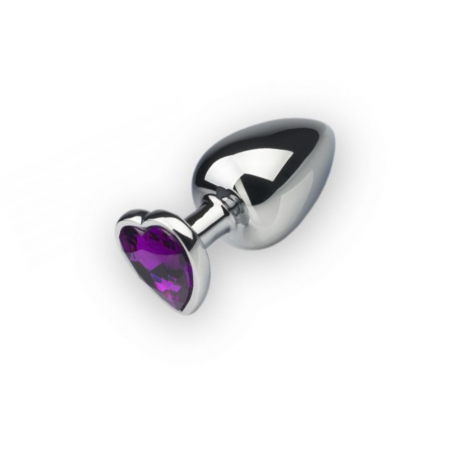 Анальная пробка, Silver Heart Amethyst