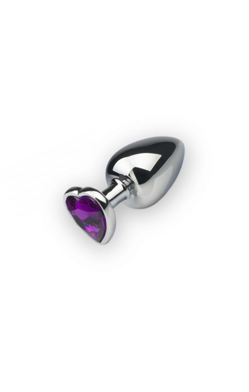 Анальная пробка, Silver Heart Amethyst