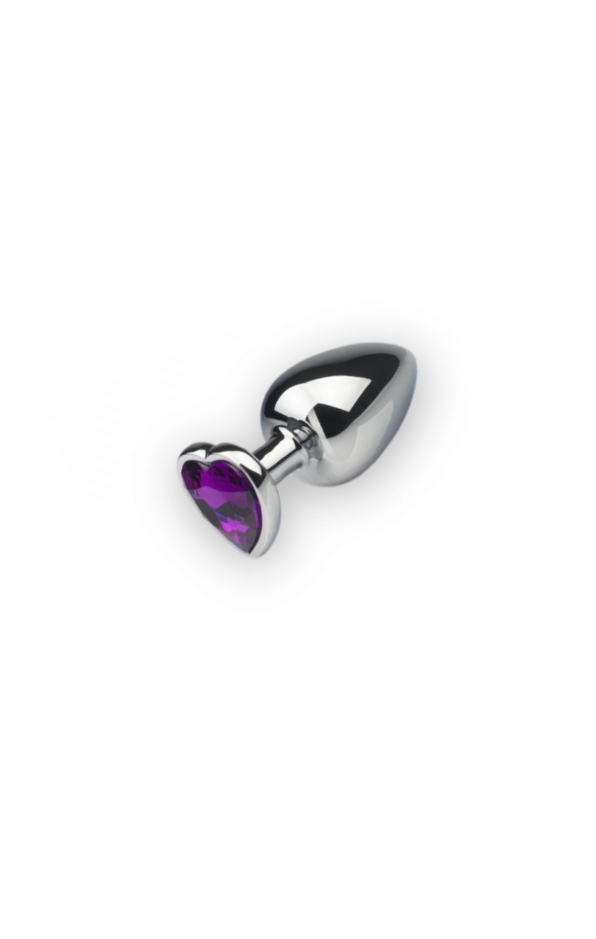 Анальная пробка, Silver Heart Amethyst